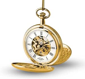 Rotary MP00713-01 Mens Gold Plated Pocket Watch