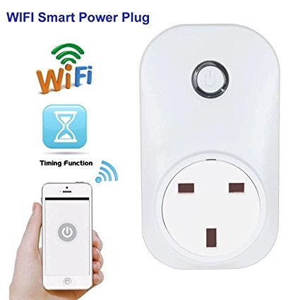 sourcingmap® WiFi Smart Plug Timer socket Home Outlet Switch Wireless Timer Power Socket Remote Control Programmable Electrical Switch for iPhone/Android Devices