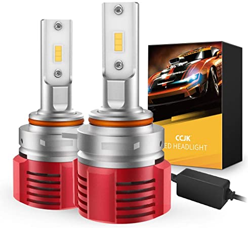 CCJK 9012/HIR2 LED Headlight Bulbs - 100W 12000LM 6500K Xenon White - High/Low Beam,Fog Light Bulb Conversion Kit - CanBus Ready,IP67,CSP Chips,360 Degree