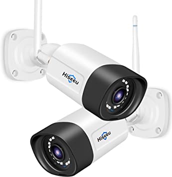 【2K, 2-Way Audio】 Cameras for Home Security,Hiseeu Outdoor Surveillance Camera,3MP Surveillance IP Cameras,IP66 Waterproof, Remote Viewing, Motion Detection, Night Vision,SD Slot and Cloud Storage