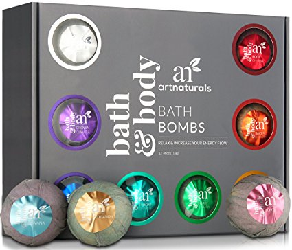 ArtNaturals Bath Bomb Gift Set – 12 x 4 Oz – Handmade Essential Oil Spa Bomb Fizzies – For Relaxation, Moisturizing and Fun for All Ages
