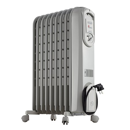 De'Longhi Vento Electric Oil Filled Radiator VV550920, 2 KW