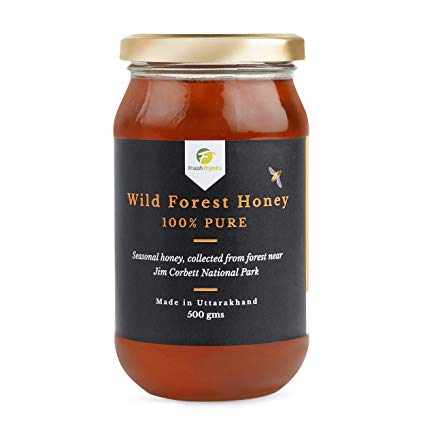 Pahada Raw Organic Wild Forest Honey 500 gm | 100% Natural, Unprocessed, Unpasteurized Honey | Natural Multi Flower Honey from Jim Corbett National Park, Uttarakhand