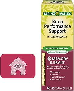 Spring Valley Brain Performance Support, 60 Count   STS Sticker.