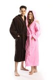 Hooded Terry Bathrobe Unisex 100 Combed Pure Turkish Cotton Made in Turkey