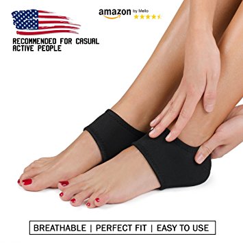 Plantar Fasciitis Foot Arch Support Wrap By Mello - Graduated Pressure Technology That Relieves From Pain, Prevents Fatigue, Aids Quick Muscle Recovery, Arch Support Sock - Breathable Material