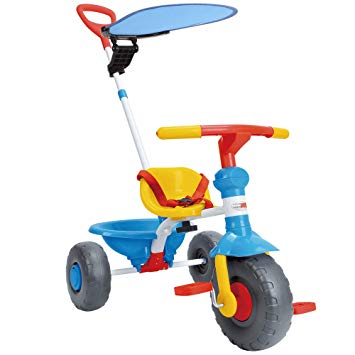 ChromeWheels Kids' Tricycle with Canopy, Pushing Handle and Grow-with Head for 1-3 Years Old Toddler