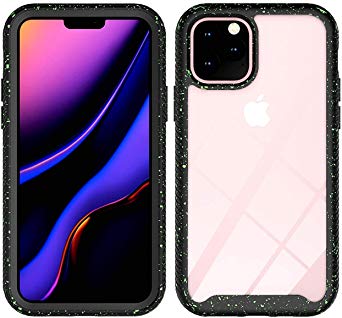 Clear Back Case,Compatible with Apple iPhone 11,Anti-Scratch, Hard Shell Shockproof Hybrid Shockproof Rugged Clear Bumper Cover Protective Case Cover for iPhone 11-Black