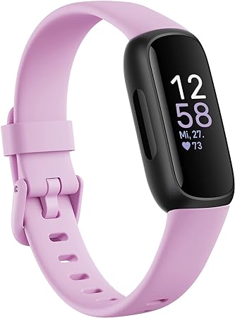 Fitbit Inspire 3 by Google – Gesundheits- & Fitness-Tracker Damen / Herren - Herzfrequenzmessung, Stressmanagement, Schlafanalyse & bis zu 10 Tage Akkulaufzeit – Fitnessuhr kompatibel mit Android/iOS