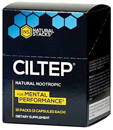 Natural Stacks - CILTEP to Go - Mental Performance Supplement - 10 Single Serving Packs (3 Capsules) - All Natural Supplement, Boosts Mental Performance, Enhances Your Ability to Focus