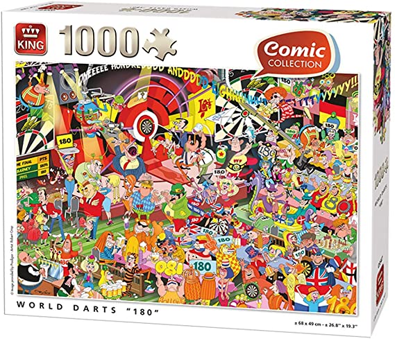 KING 5547 Comic Puzzle 1000 pcs World Darts 180, World Darts