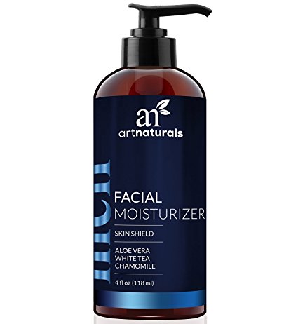 ArtNaturals Anti-Aging Men’s Facial Moisturizer – (4 Fl Oz / 120ml) – Hydrating and Moisturizing Cream for Face – Aloe Vera, White Tea, Chamomile – Smooth and Rejuvenated Skin