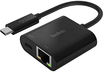 Belkin INC001BK-BL USB-C to Ethernet   Charge Adapter