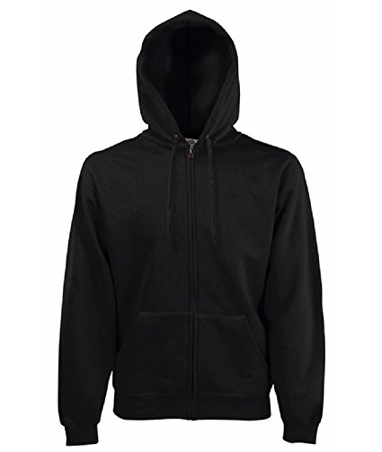 FRUIT OF THE LOOM FULL ZIP HOODED SWEATSHIRT HOODIE - 9 COLOURS