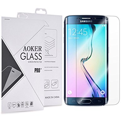 Galaxy S6 Edge Screen Protector, AOKER [Full Coverage][Case Friendly][Anti-Scratch] Wet Applied Screen Protector for Samsung Galaxy S6 Edge Clear HD Anti-Bubble Film (for Galaxy S6 Edge)