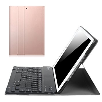 Fintie New iPad 9.7 Inch 2017 Keyboard Case - Slim Shell Stand Cover with Magnetically Detachable Wireless Bluetooth Keyboard for Apple iPad 9.7" 2017 Release Tablet, Rose Gold