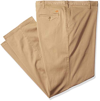 Dockers Men's Big and Tall Washed Khaki Flat Front Pant