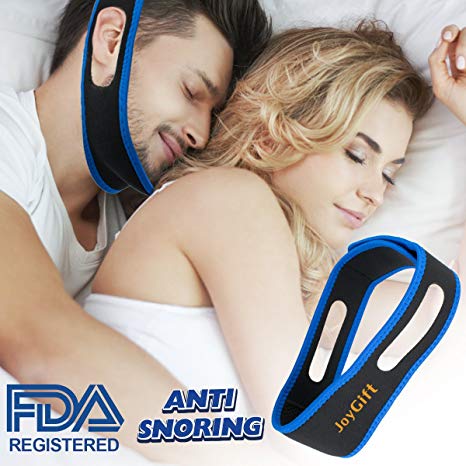 Anti Snoring Chin Strap, Anti Snoring Devices Snoring Solution Adjustable Snore Stopper Strap for Sleep Aid Snoring Reduction Chin Strap for Men Women