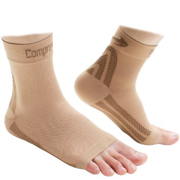 Foot Sleeves 1 Pair Best Plantar Fasciitis Compression for Men and Women - Heel Arch Support Ankle Sock