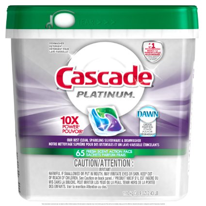 Cascade Platinum Actionpacs Fresh Scent 65 Count