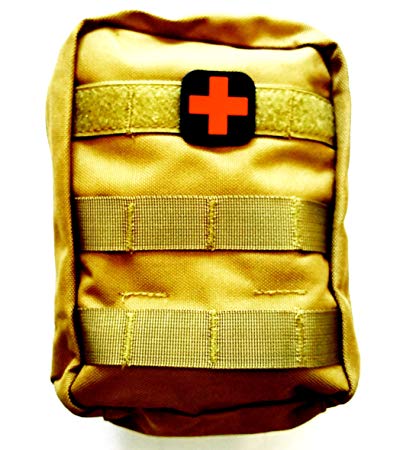 Bleeding Control Kit, First Aid Kit, IFAC, Tactical Tourniquet, Trauma Pack for Stop The Bleed and Boy Scout Camping and Hiking Every Day Carry or Prepping Everyday (Coyote)