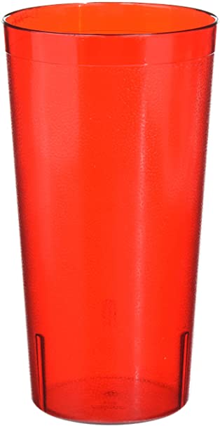 Winco PTP-32R Pebbled Tumblers, 32-Ounce, Red, Pack of 12