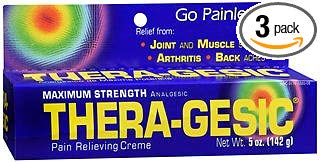 Thera-Gesic Pain Relieving Creme Maximum Strength - 5 oz, Pack of 3