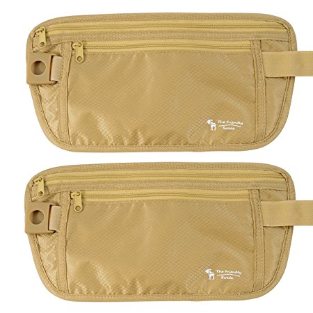 The Friendly Swede Money Belt and Travel Wallet with RFID Blocking Sleeves for Credit Cards and Passport - LIFETIME WARRANTY