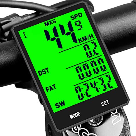 SY Bicycle Speedometer and Odometer Wireless Waterproof Cycle Bike Computer with LCD Display & Multi-Functions by YS