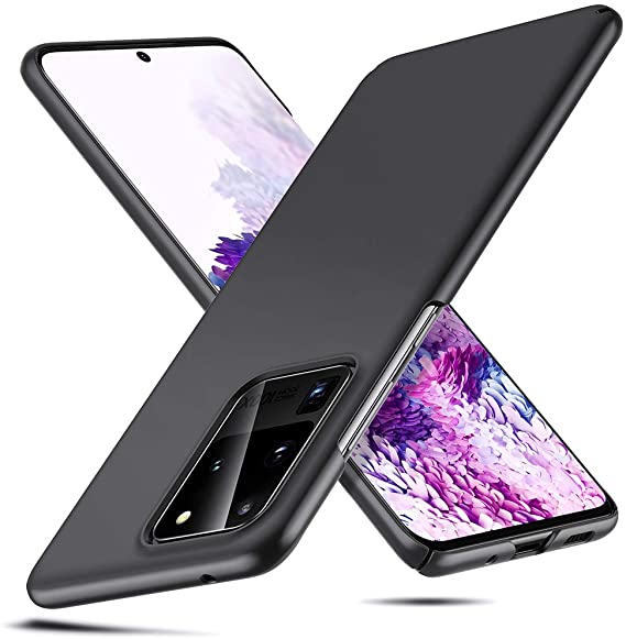 ESR Appro Slim Case for The Samsung S20 Ultra, Slim Silky Matte Hard Cover Case [Ultra-Thin and Protective] Compatible with The Samsung Galaxy S20 Ultra 5G (2020) (Black)