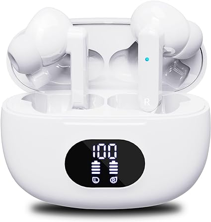 Wireless Earbuds, Bluetooth 5.3 Headphones in Ear with 4 ENC Noise Cancelling Mic, Bluetooth Earbuds 38H Playtime, 2023 HiFi Stereo Deep Bass Wireless Earphones, IP7 Waterproof, USB-C Fast Charge