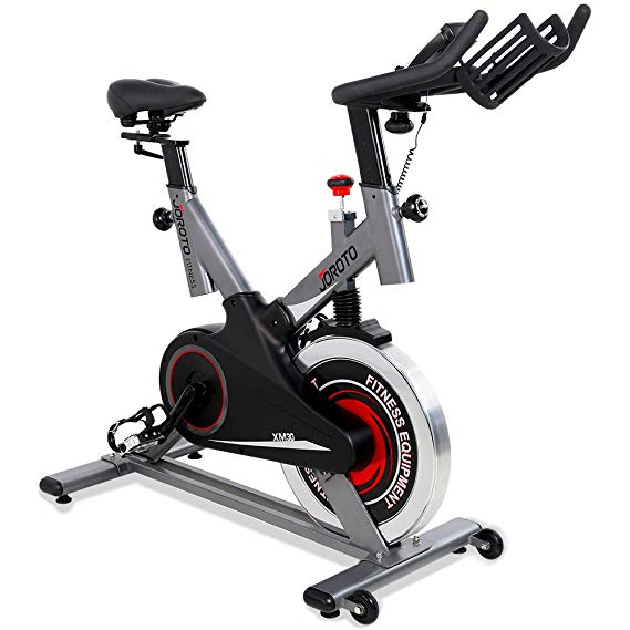 JOROTO Indoor Exercise Bikes Stationary - Cycling Bike with Belt Drive and Magnetic Resistance 300 lb Weight Capacity for Home Gym Workout (Model: XM30)