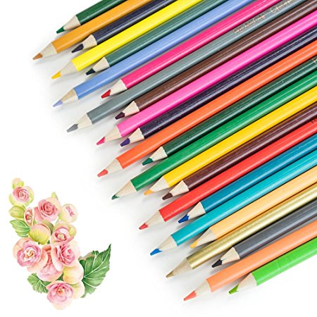 Reaeon 72 Coloring Pencils Art Set, Colored Wooden Pencil with Watercolor Soft Core for Adults Coloring Books, Drawing, Sketch, Secret Garden - No Duplicates Great School Supplies for Kids