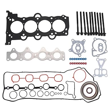 IKASEFU Engine Head Gasket Kit,Full Gasket Set Head Bolts Hs55010 Compatible For 2012-2016 Hy-Un-Da*I Kia Accent Rio 1.6l L4 Replacement Hs26554pt, Hs55010, Hs26554,10027175 Head Gasket Set With Bolts