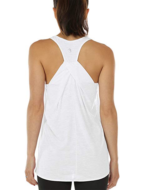 icyzone Workout Tank Shirts for Women - Athletic Exercise Yoga Gym Tops, Womens Muscle Tank