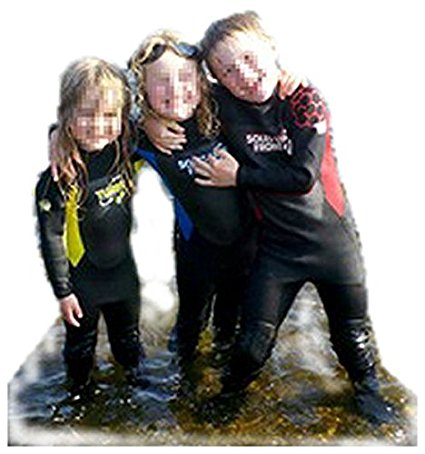 Childrens And Adults Full Length Wetsuit by Soles Up Front. 2mm Neoprene. Ideal for UV protection for your child. Take your kids Swimming, Surfing or just great Beach wear. Available in a FULL range of Sizes 1y 2y 3y 4y 5y 6y 7y 8y 9y 10y 11y 12y 13y 14y 15y and colours Red Blue Yellow Pink. Ideal for Holiday or birthday gift for boys or girls