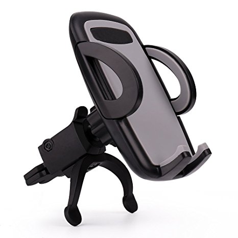 Car Mount,Sgrice Universal Air Vent Car Phone Mount Holder Cradle with Kickstand/Quick Release Button/One Touch Grip Vent Tech,for All iPhone and Android Smartphones Cell Phones