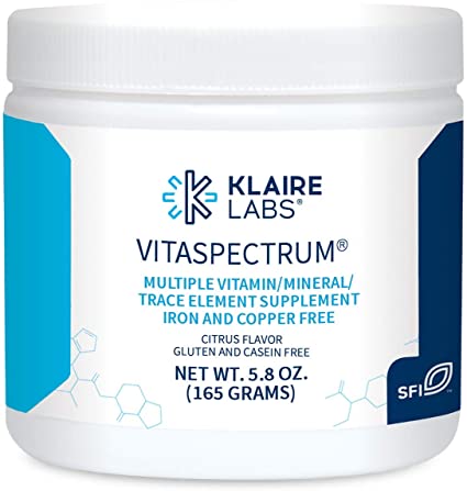 Klaire Labs VitaSpectrum Powder - Children's Multivitamin/Mineral with 23 Essential Nutrients in Citrus for Kids, No Copper, Iron, Gluten or Casein (30 Servings, 165 Grams)