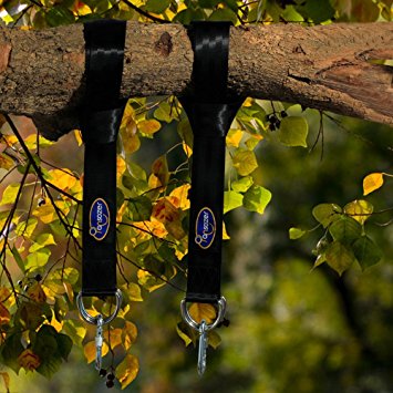 Tree Swing Hanging Kit, Two 5ft Strap and Locking Carabiner Hooks for Hammock Swing, Easy & Fast Swing Hanger Installation