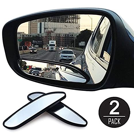 EEEKit 2Pcs Universal Auto Wide Angle Convex Rear Side View Blind Spot Mirror for Car