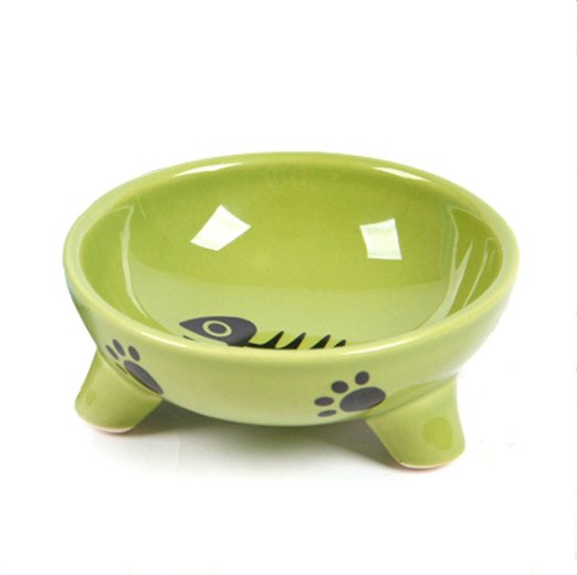 Gomass Elevated Pet Feeders for Small Dog and Cat , High Quality and Safety Ceramic bowls with Stand