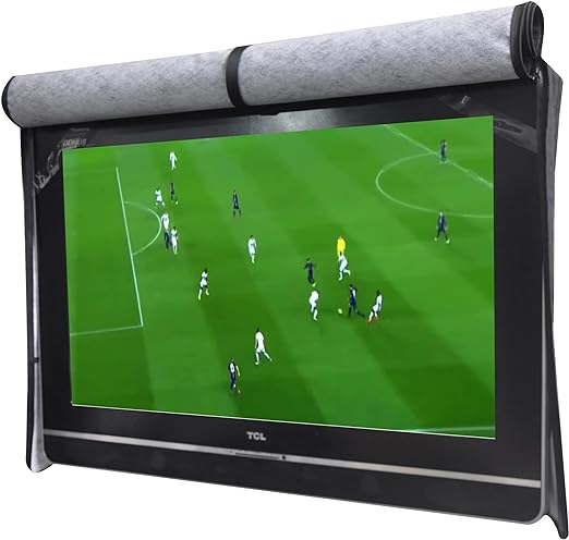 acoveritt Outdoor 22”-24“-26" TV Set Cover,Scratch Resistant Liner Protect LED Screen Best-Compatible with Standard Mounts and Stands (Black)