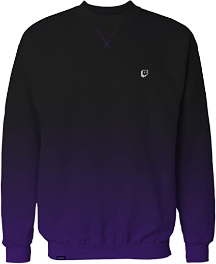 Twitch Dip Dye Crew Sweater - Purple