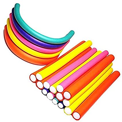 Allure Maek 42 Pack Twist-flex Rods 7 Sizes Flexible Curl Sponge Flexi Hair Roller Set Hair Foam Curler Hot Roller Set(Random Color)
