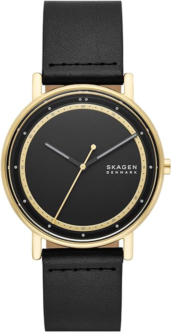 Skagen Signatur Men's Watch with Stainless Steel Mesh or Leather Band, Minimalist Watch for Men