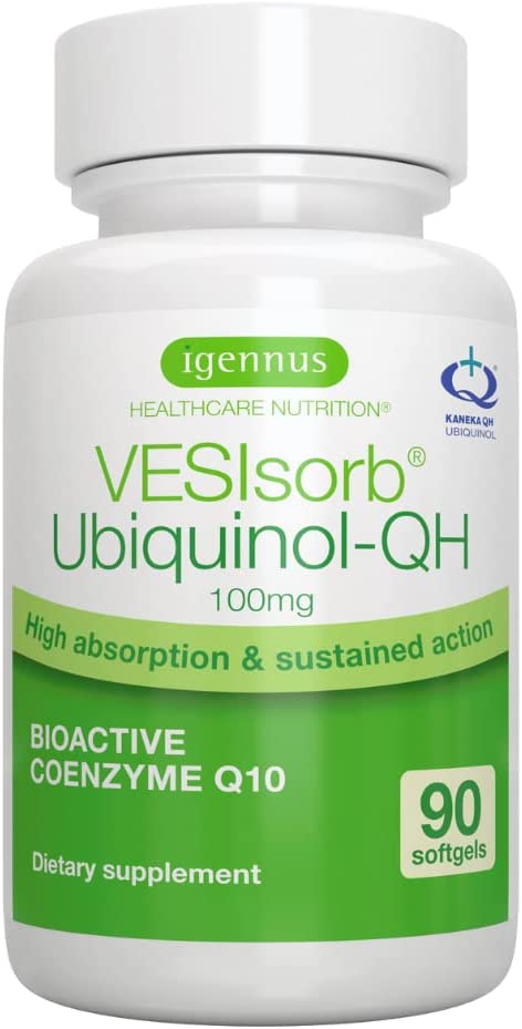 VESIsorb Ubiquinol-QH Advanced CoQ10 100mg, 90 Capsules, 600% Bioavailability & Fast-Acting, Energy, Fertility & Heart, 3-Months Supply