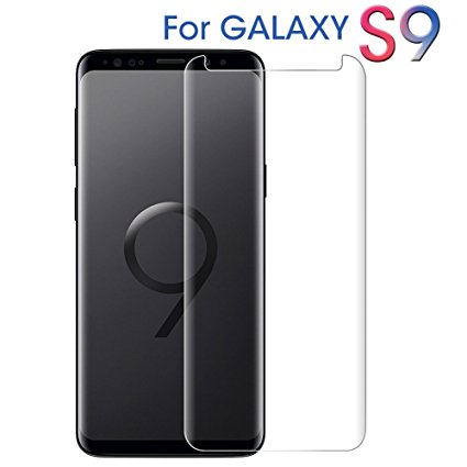 AMOVO Galaxy S9 Screen Protector [Case Friendly] Samsung Galaxy S9 Screen Protector Tempered Glass [Full Coverage] 9H Hardness Glass Protector for Samsung S9 (S9 Clear)