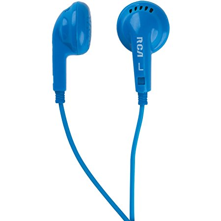 RCA HP156BL Stereo Earbuds 13mm Drivers (Blue)