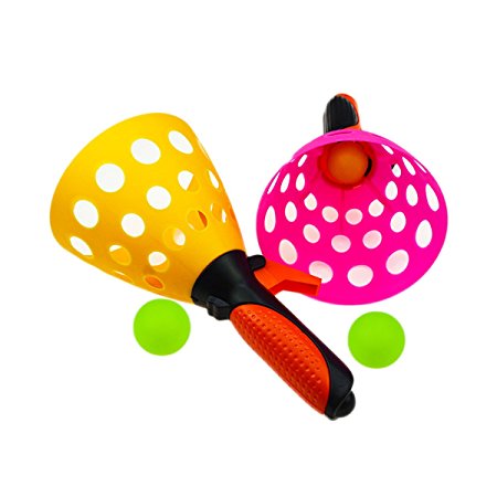 ZICA Outdoor Launch & Catch Ball Game Toy Set One Pair with Three Ball for Kids