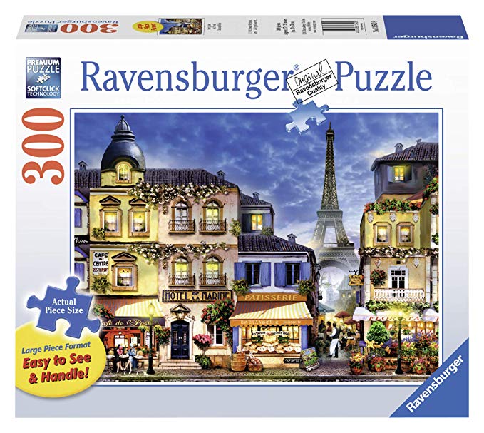 Ravensburger Pretty Paris Large Format 300 Piece Jigsaw Puzzle for Adults – Every Piece is Unique, Softclick Technology Means Pieces Fit Together Perfectly
